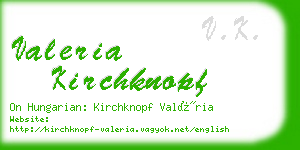 valeria kirchknopf business card